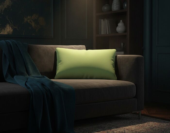 Rectangular Green Cushion 01 3D Model
