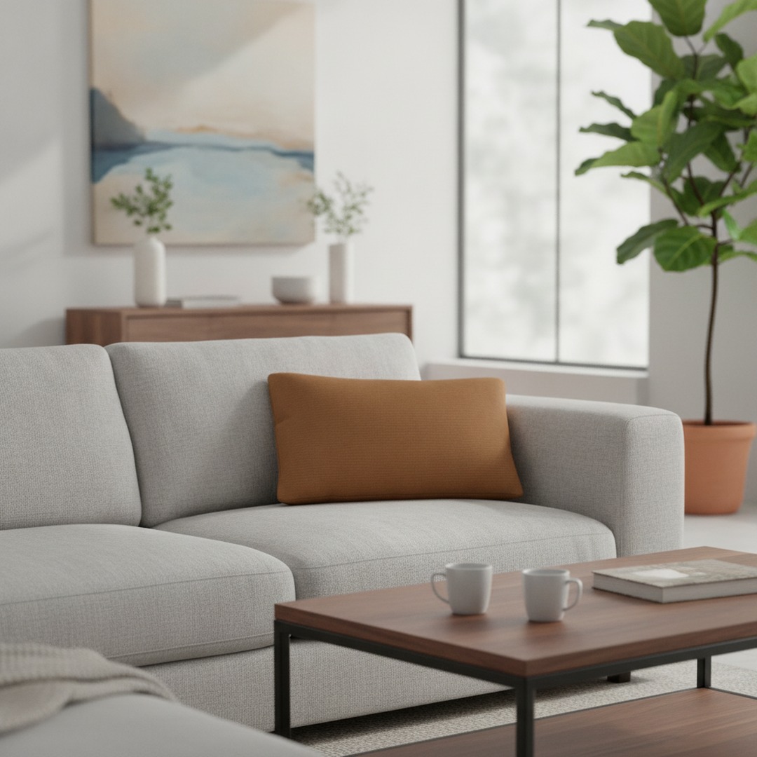 Rectangular Brown Cushion 02 3D Model