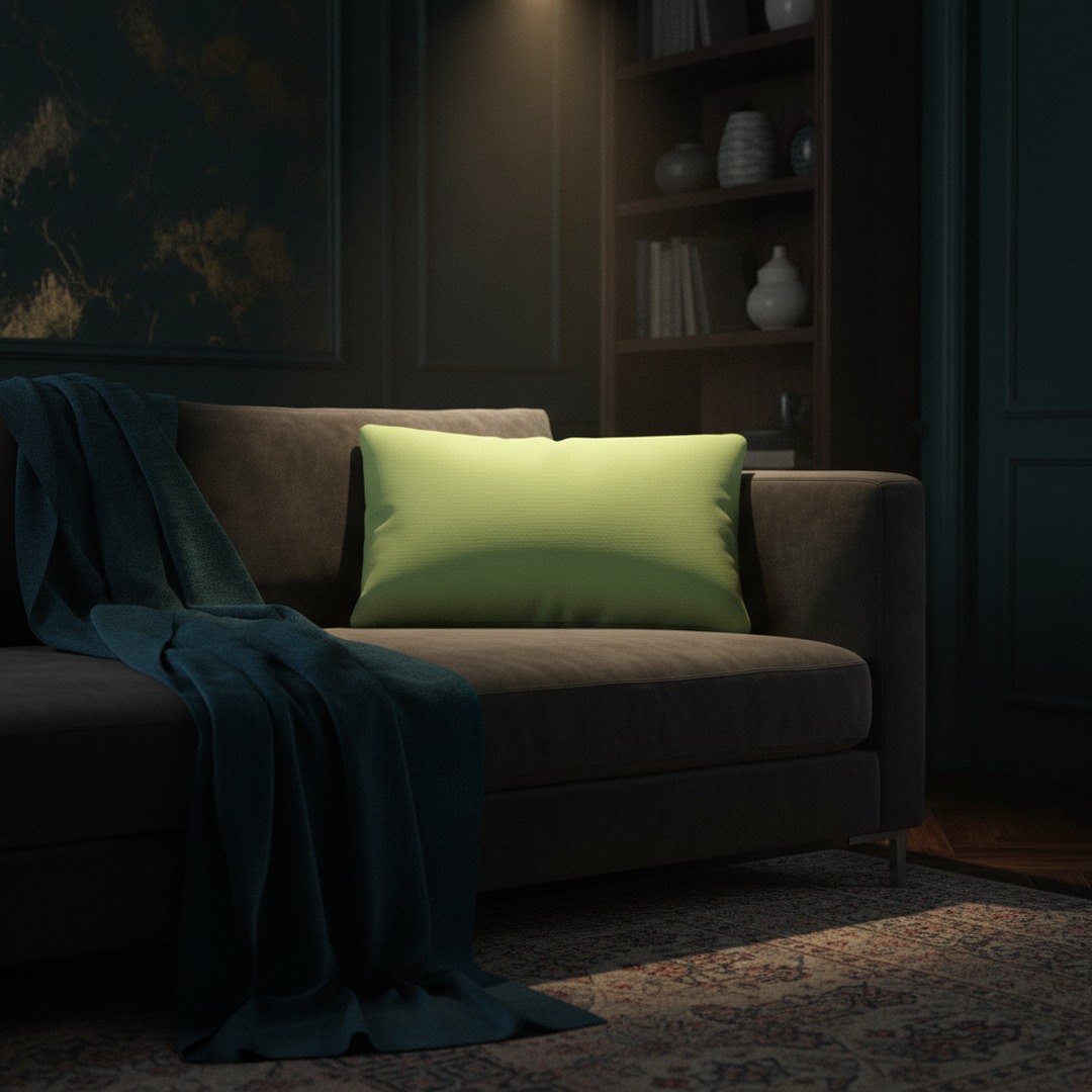 Rectangular Green Cushion 01 3D Model