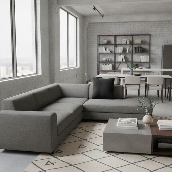 Square Black Cushion 01 - interior view 2