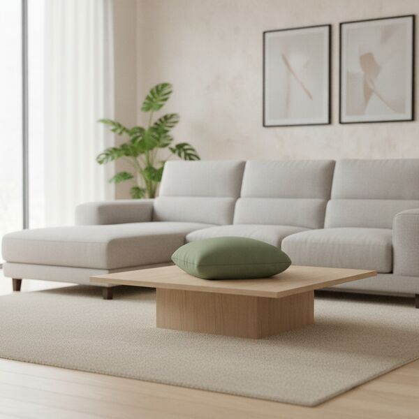 Square Green Cushion 02 - interior view 1