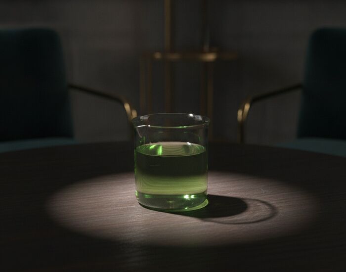 Glass With Liquid Ampoule 02 3D Model