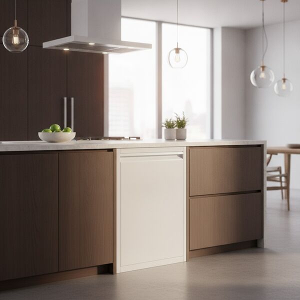 White Under Counter Dishwasher 01 3D Model