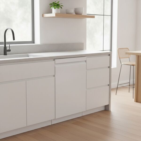 White Under Counter Dishwasher 01 - interior view 1