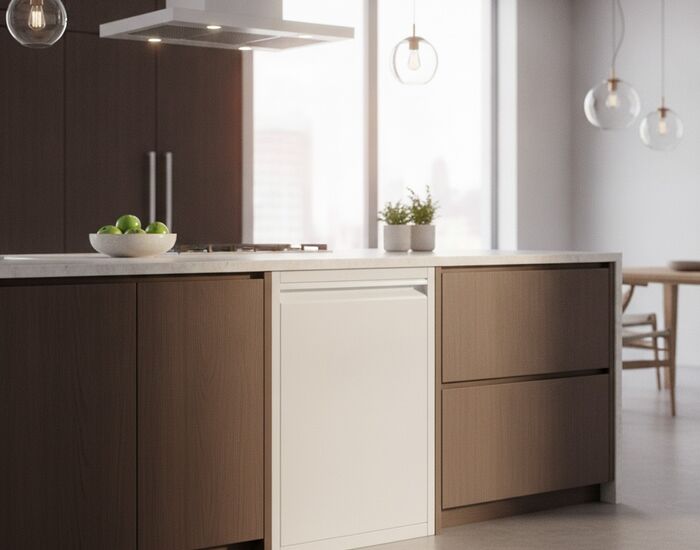 White Under Counter Dishwasher 01 3D Model