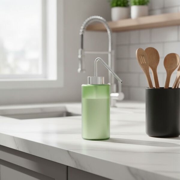 Soap Plastic Green Dispenser 02 - interior view 1