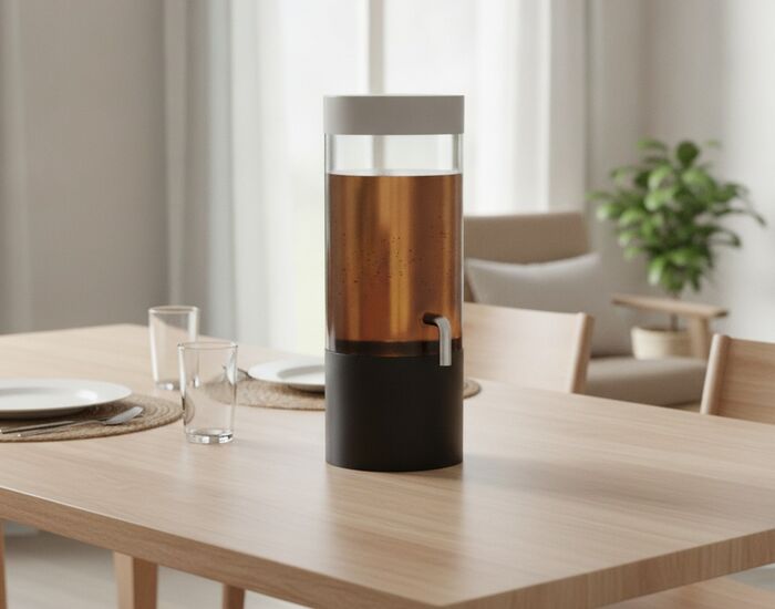 Beverage Plastic Black Dispenser 02 3D Model