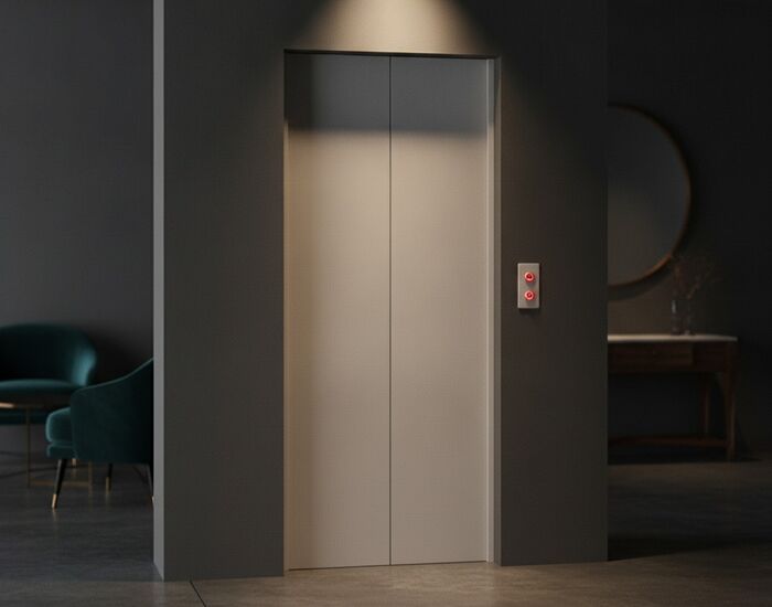 Elevator With Controls Door 01 3D Model