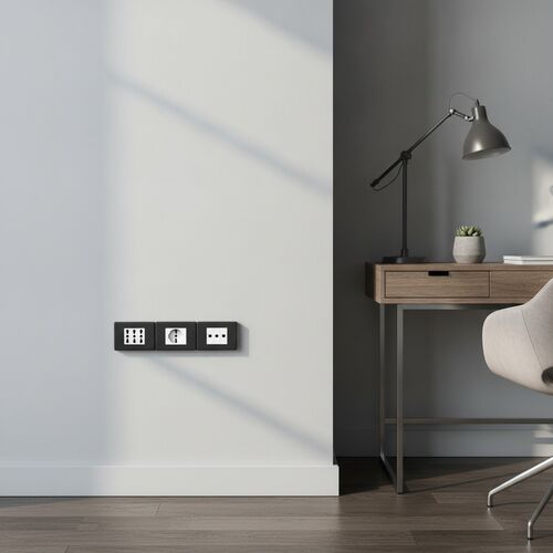 Outlets Plastic White Electrical 01 3D Model