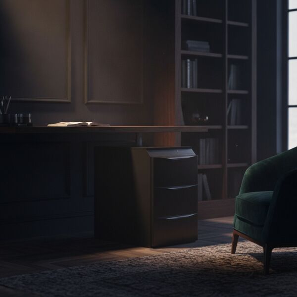 Black Under Counter Drawer 01 3D Model