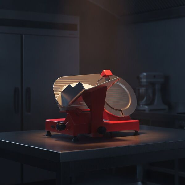 Slicer Metal Red Paint Ham 01 - interior view 2