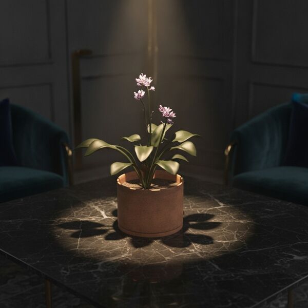With Plant Flowerpot 01 3D Model