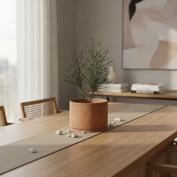 With Plant Flowerpot 02 - interior view 1