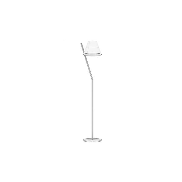 Artemide La Petite Floor Lamp 3D model — clay shaded view