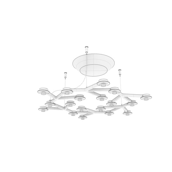 Artemide Net Suspension Lamp 3D model — clay shaded view