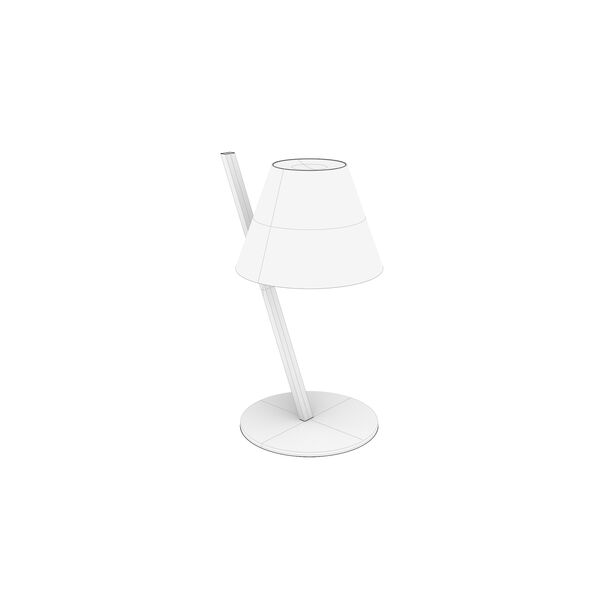 Artemide La Petite Table Lamp 3D model — clay shaded view