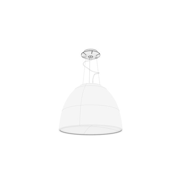 Artemide Nur Suspension Lamp 3D model — clay shaded view