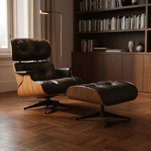 Eames Lounge Chair & Ottoman 3D Model