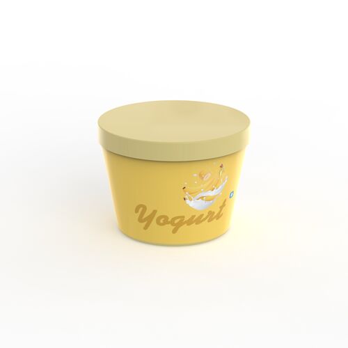 Jar Yogurt Banana With Cap 04 3D Model