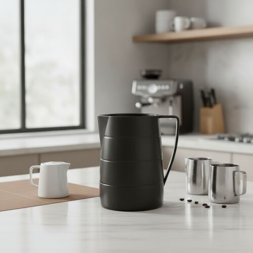 Milk Ceramic Black Jar 01 3D Model