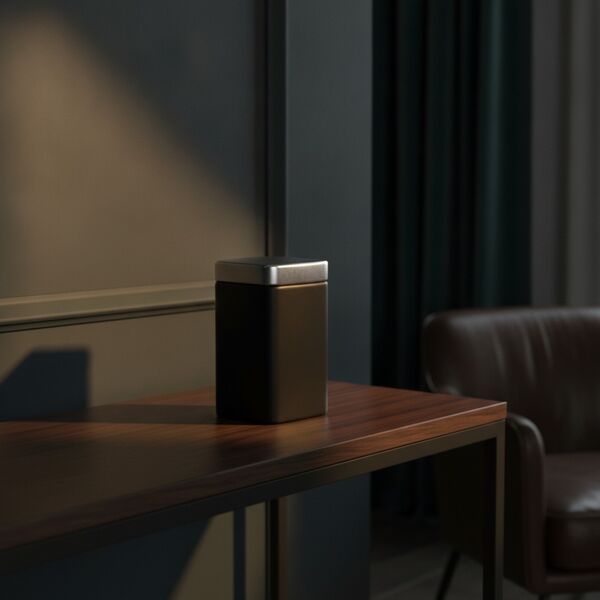 Black Metal Cap Jar 04 3D Model