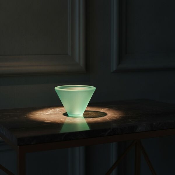 Glass Aquamarine Jar 03 - interior view 2