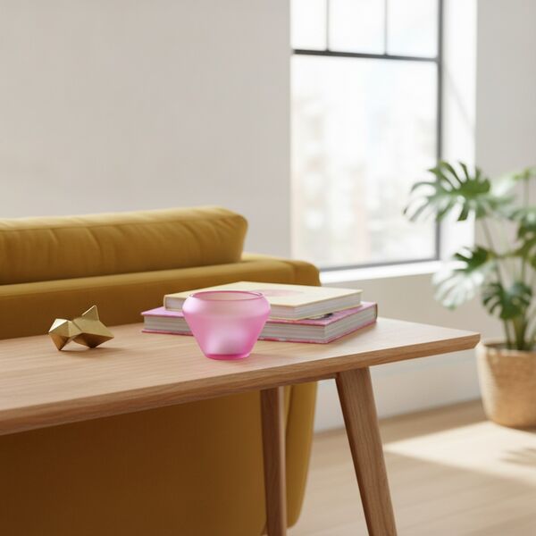 Glass Magenta Jar 02 - interior view 1