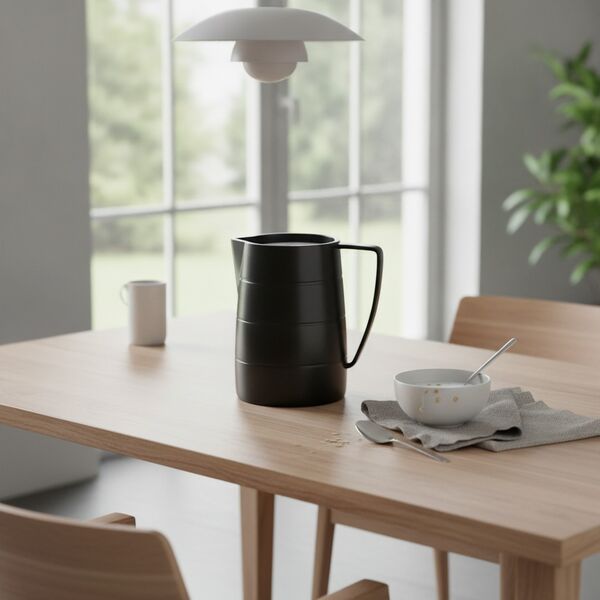Milk Ceramic Black Jar 01 - interior view 1