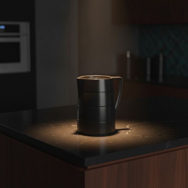 Milk Ceramic Black Jar 01 - interior view 2