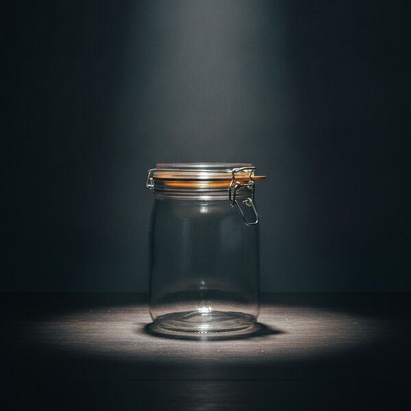 Transparent Glass With Cap Jar 01 3D Model
