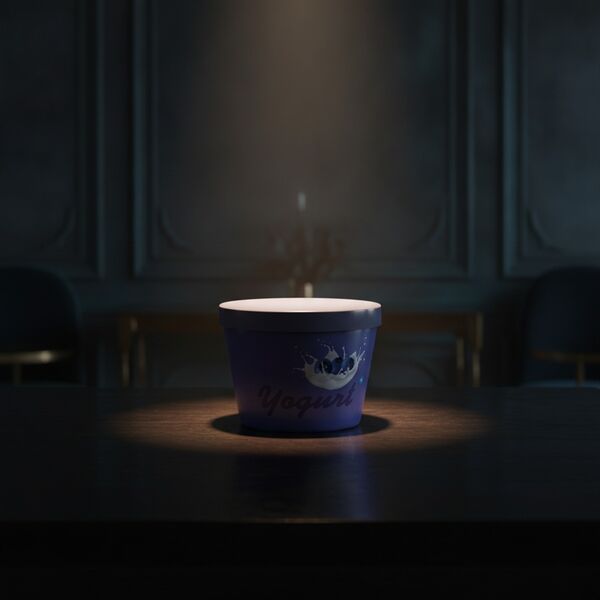 Yogurt Blueberry With Cap Jar 03 - interior view 2