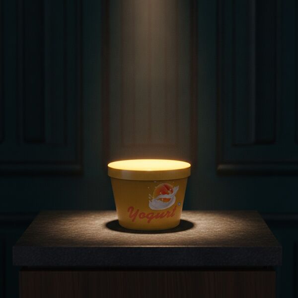 Yogurt Peach With Cap Jar 02 - interior view 2