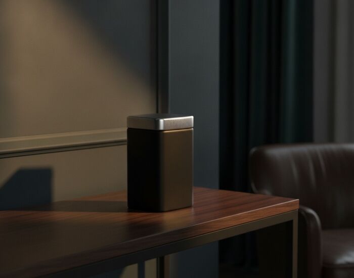 Black Metal Cap Jar 04 3D Model