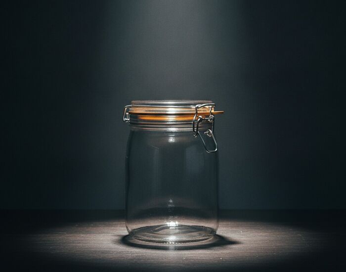 Transparent Glass With Cap Jar 01 3D Model