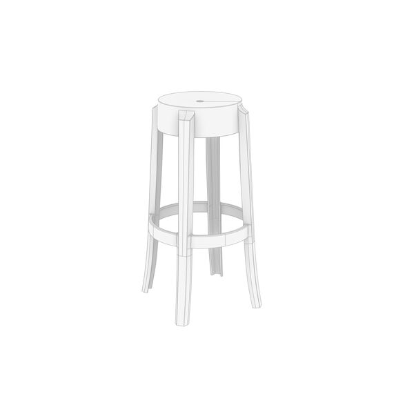 Charles Ghost 75 Stool 3D Model