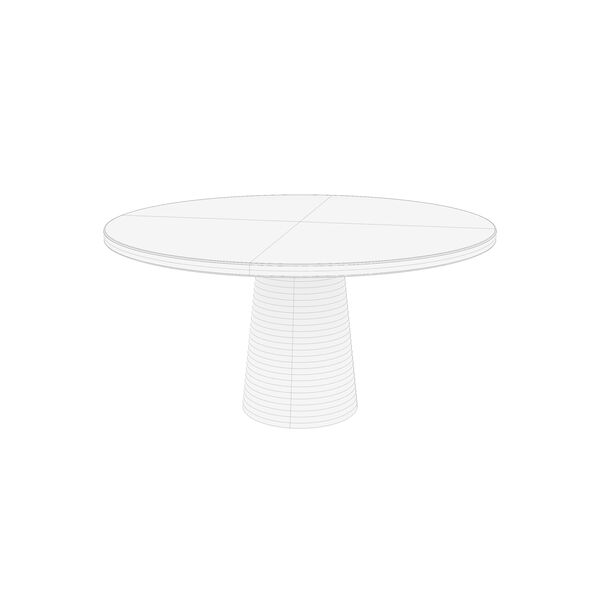 Cassina 477 Dine Out Table 03 3D model — clay shaded view