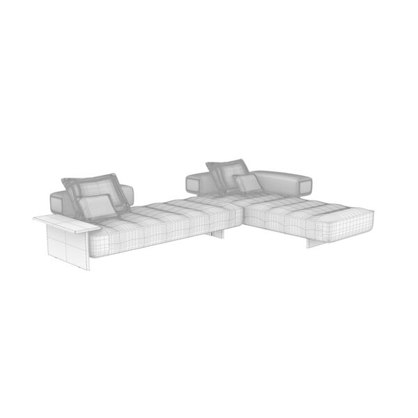 Cassina 478 Sail Out Sofa 01 3D model — clay shaded view