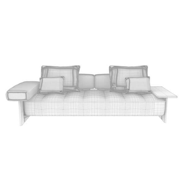 Cassina 478 Sail Out Sofa 02 3D model — clay shaded view