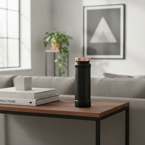 Black With Copper Cap Jar 05 3D Model
