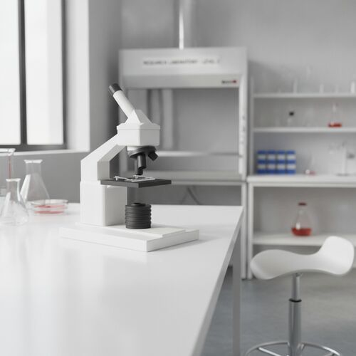 White Microscope 01 3D Model