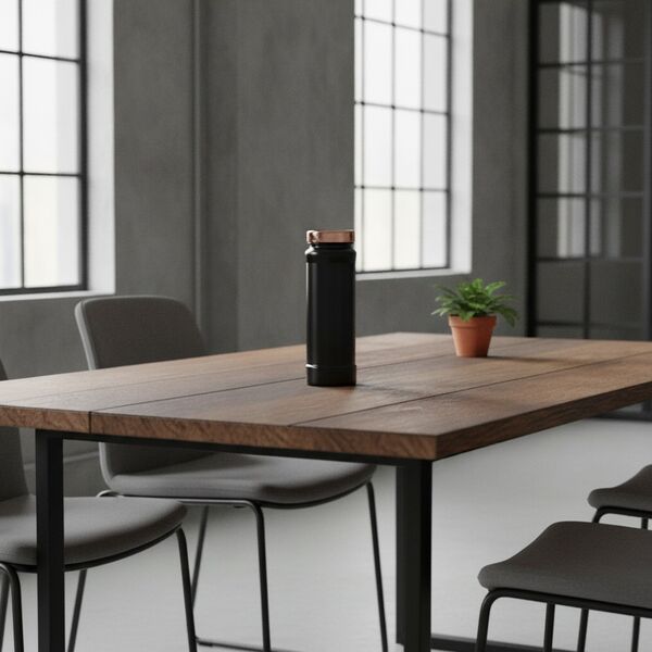 Black With Copper Cap Jar 05 - interior view 1