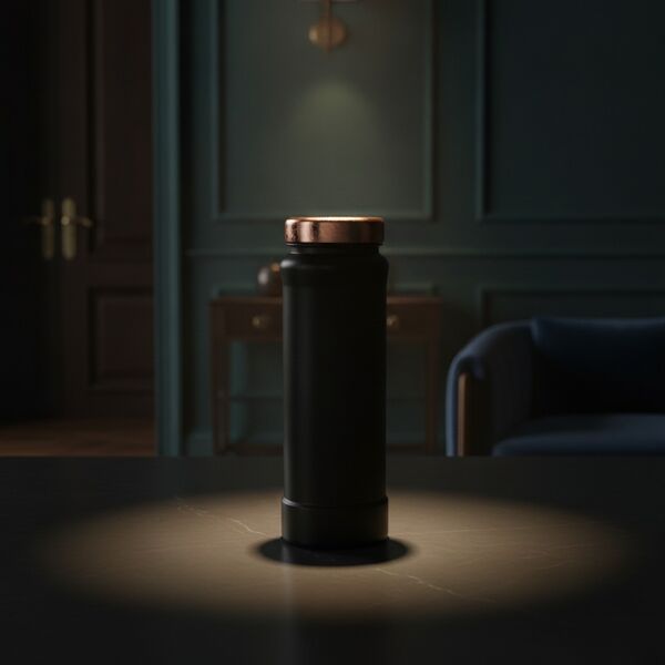 Black With Copper Cap Jar 05 - interior view 2