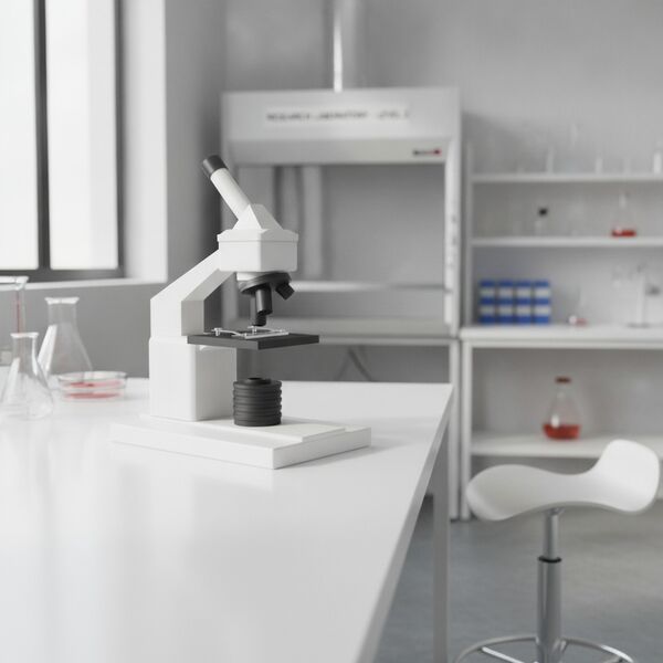 White Microscope 01 3D Model