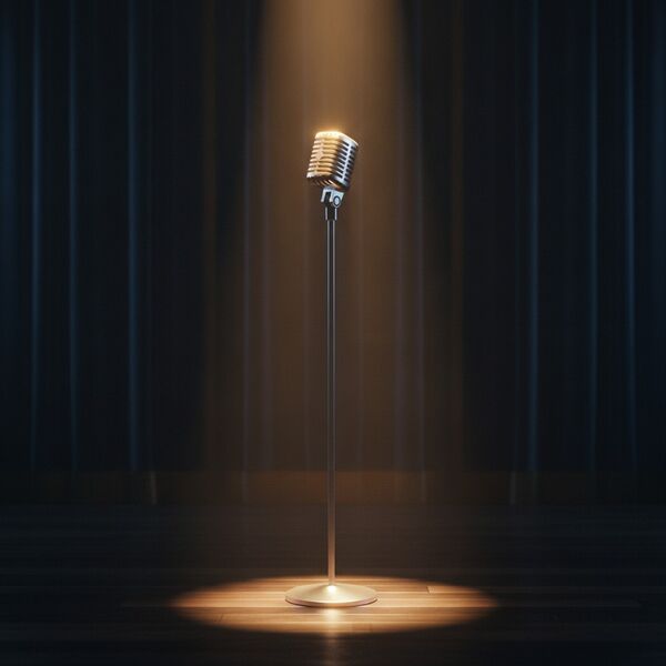 With Stand Metal Microphone 01 3D Model