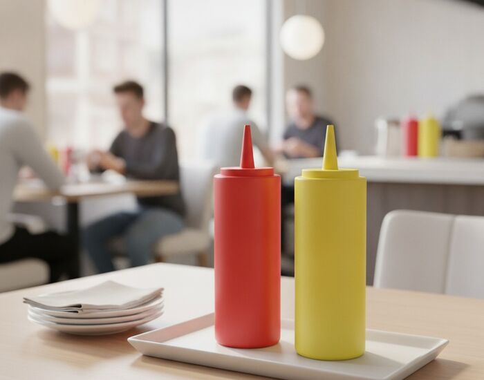 Ketchup Plastic Bottles Mayo 01 3D Model