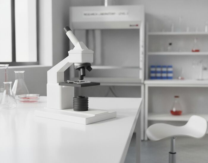 White Microscope 01 3D Model