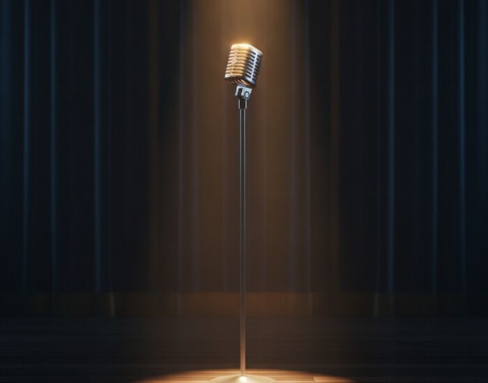 With Stand Metal Microphone 01 3D Model