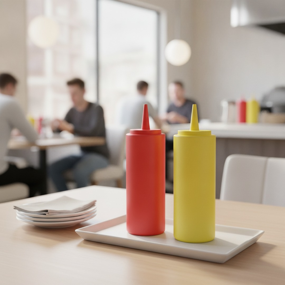 Ketchup Plastic Bottles Mayo 01 3D Model