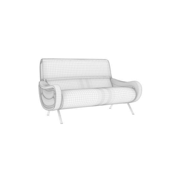 Cassina 720 Lady Sofa 3D model — clay shaded view