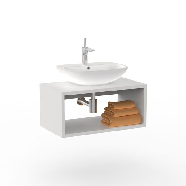 Olympia Ceramica Clear WashBasin + set 02 3D model — styled interior scene